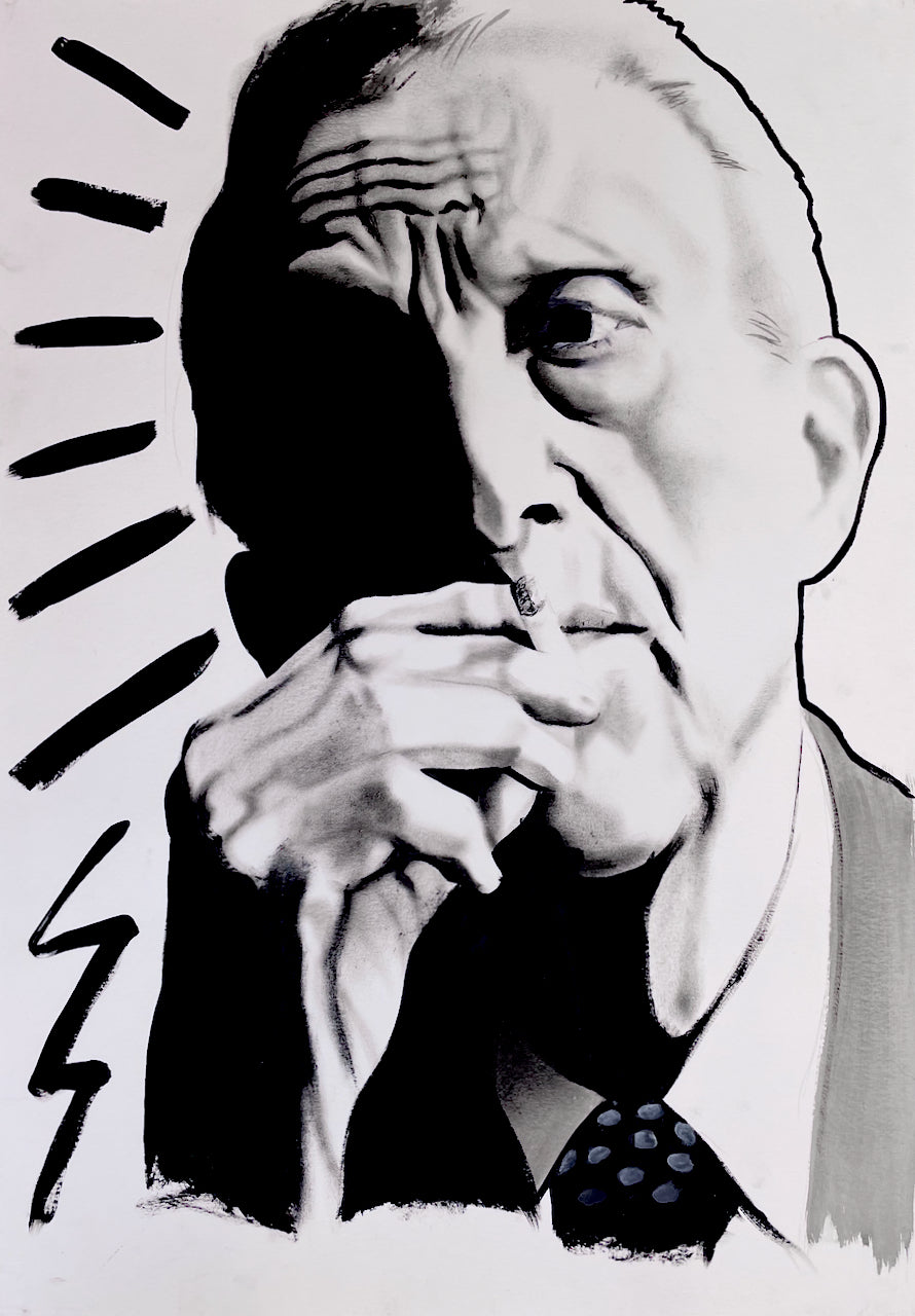 Fast And Loose collection - 'Sacheverel Sitwell smoking' - Fine Art Print