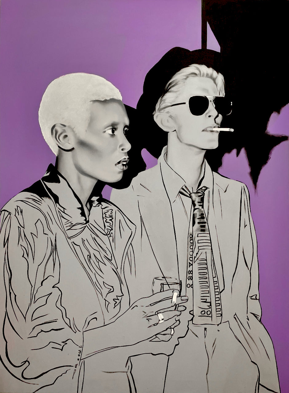 'Backstage Bowie and Ava Cherry'