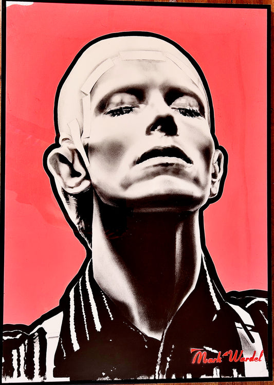 Bowie 'Cracked Actor Face Casting 74' Unique Artwork