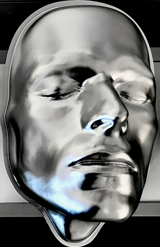 Bowie 'Cracked Actor silverchrome mask' (plastic vacuum formed)