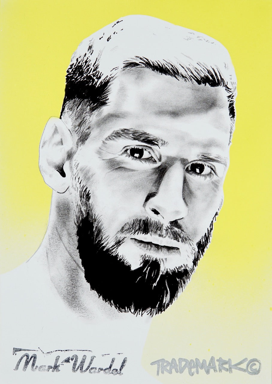 'Messi Head' Hand Sprayed Art Print