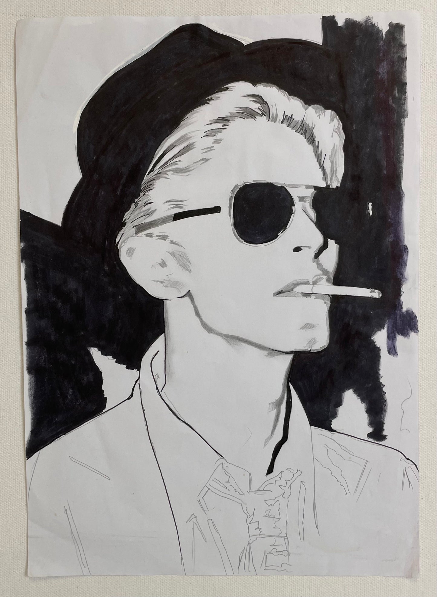 Thin White Duke Sketch on Paper